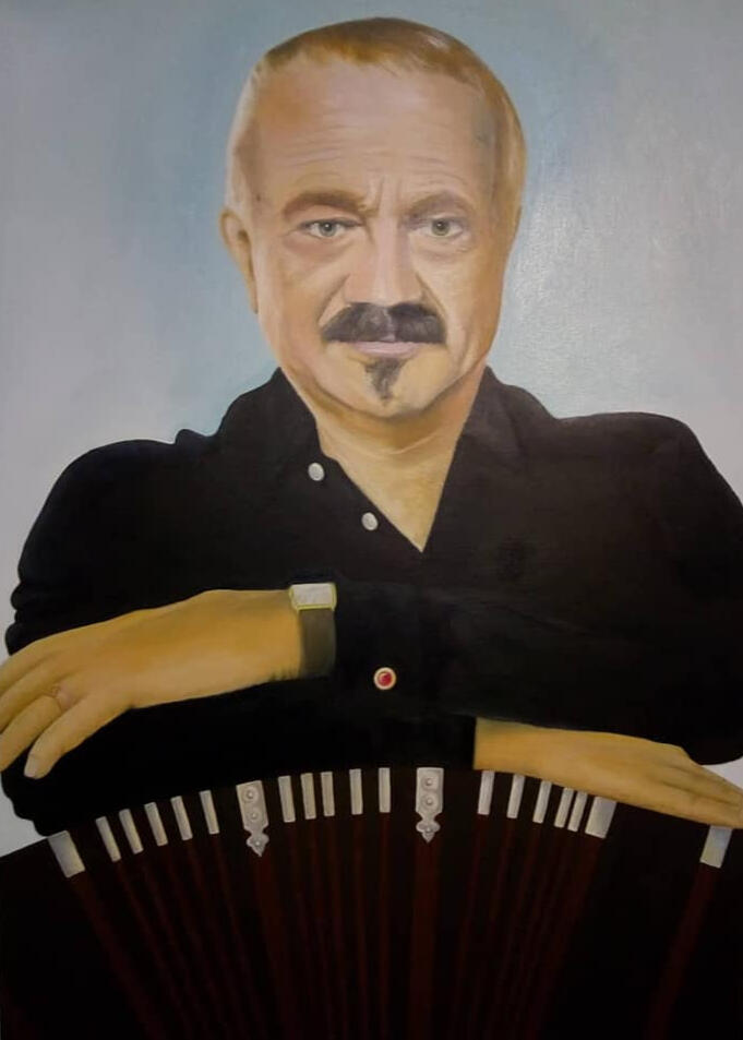 "Libertango". Homenaje a Astor Piazzolla. Óleo sobre tela. 103 x 73 cm