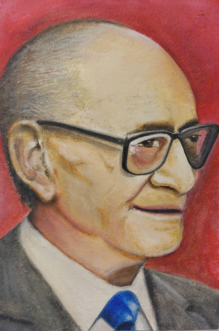 "Osvaldo Pugliese". Oleo sobre tela. 20 x 30 cm.