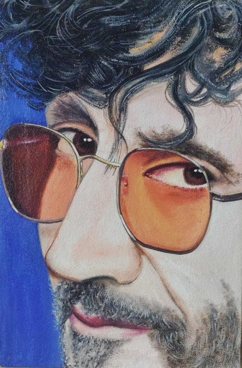 "Fito Paez". Oleo sobre tela. 20 x 30 cm.