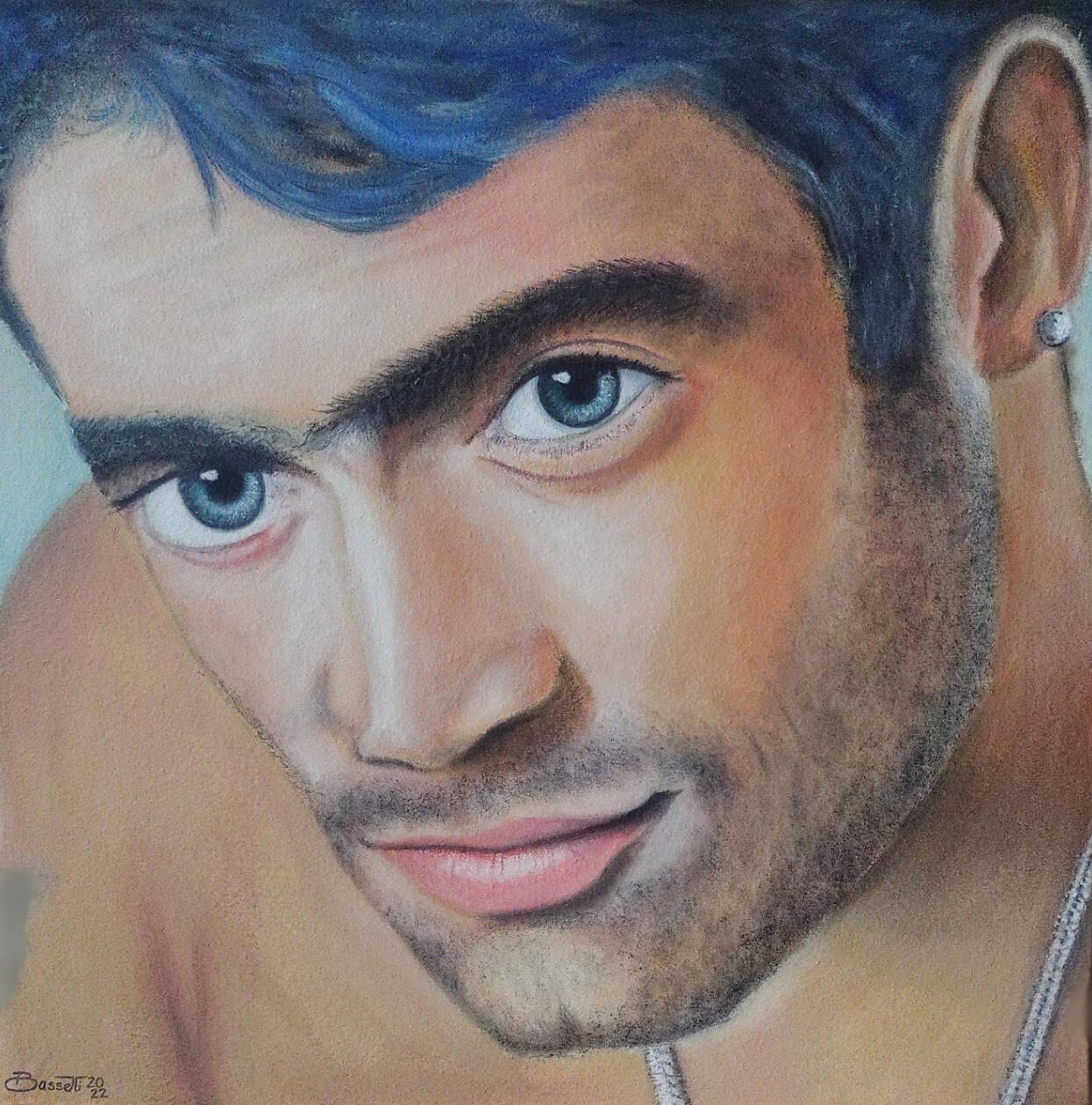 "La mano de Dios". Tributo a Rodrigo Bueno. Oleo sobre tela. 50 x 50 cm