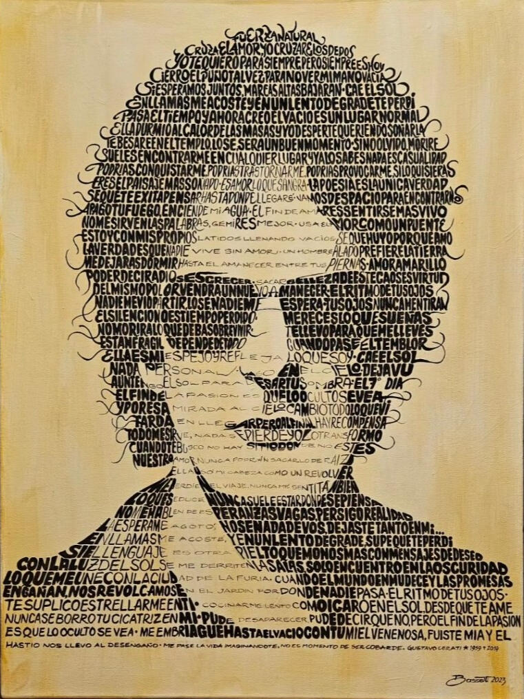 &quot;Fuerza Natural&quot;. Caligrama. 60 x 80 cm